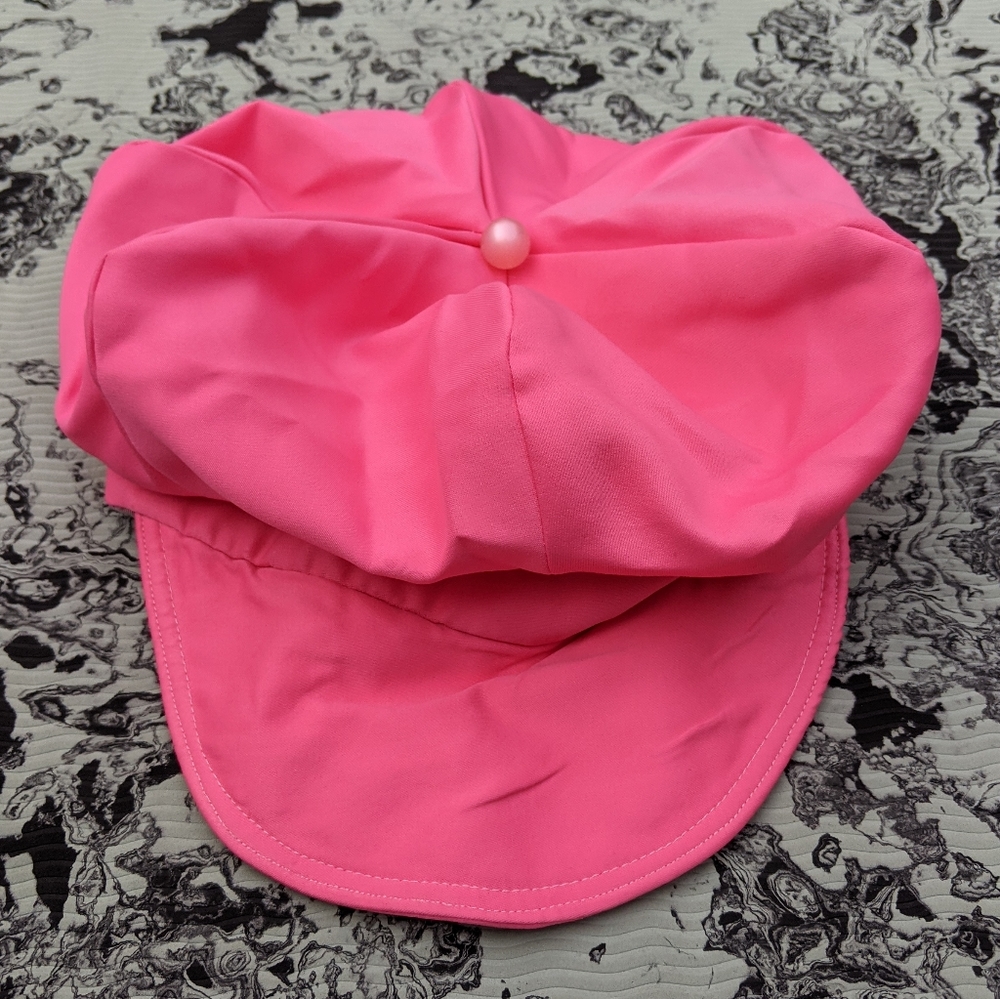 Vintage Newsboy Cap with Pearl Accent